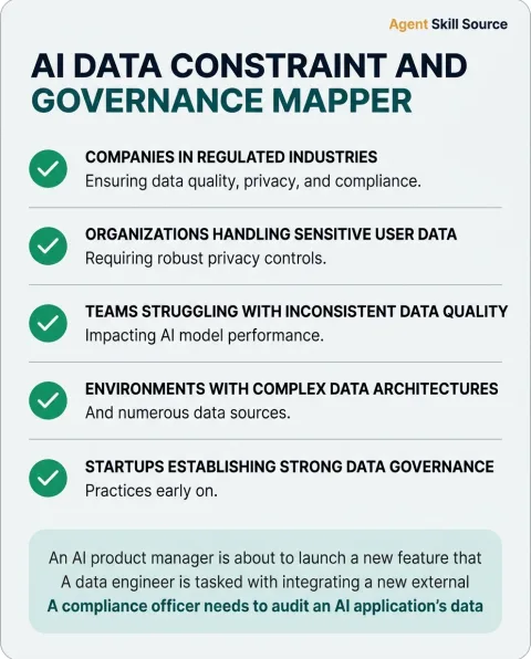 The professional roles AI Data Constraint and Governance Mapper is built for, and what each one gets